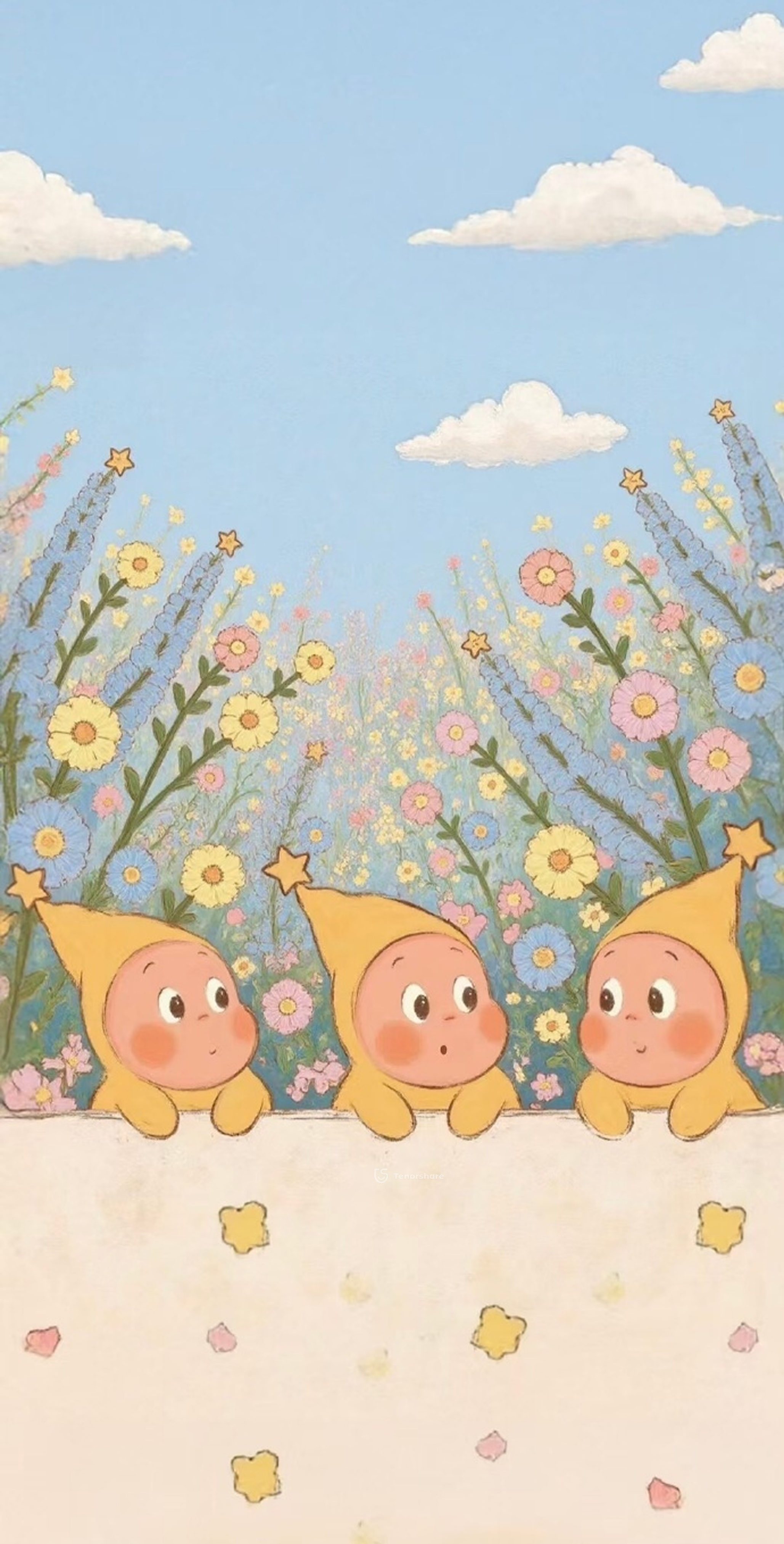 three identical twinkle live wallpaper